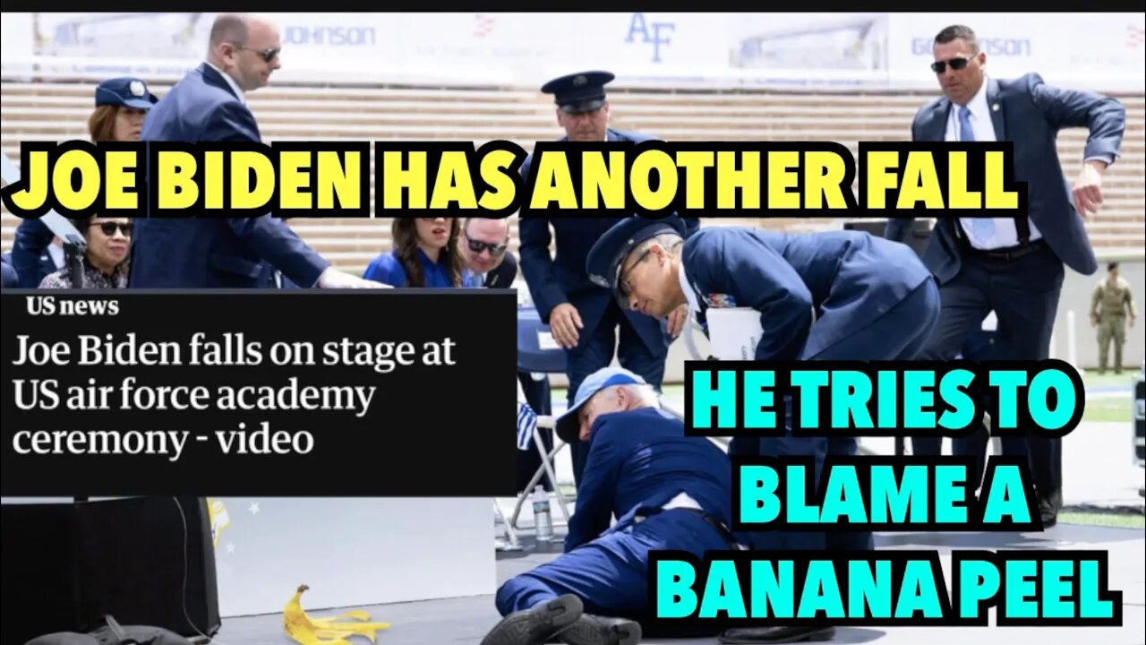 JOE BIDEN FALLS | Clumsy President Trips on a Sandbag at AIR FORCE Ceremony