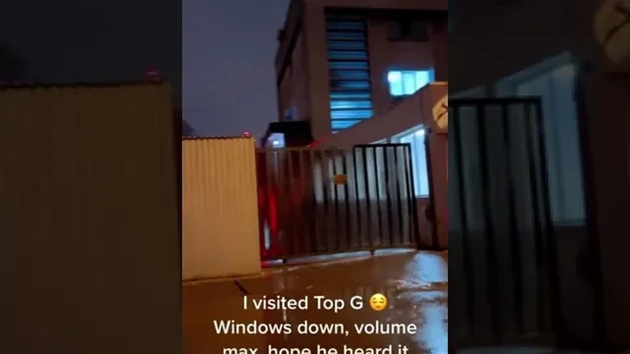 TATE FAN blasts THEME SONG in front of ROMANIAN JAIL! 😌 #shorts #topg #tate #matrix
