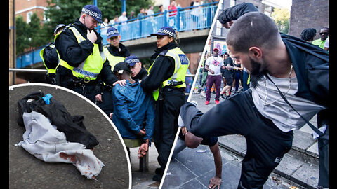 Notting Hill Stabathon Carnival. Statistics of Khanage are in