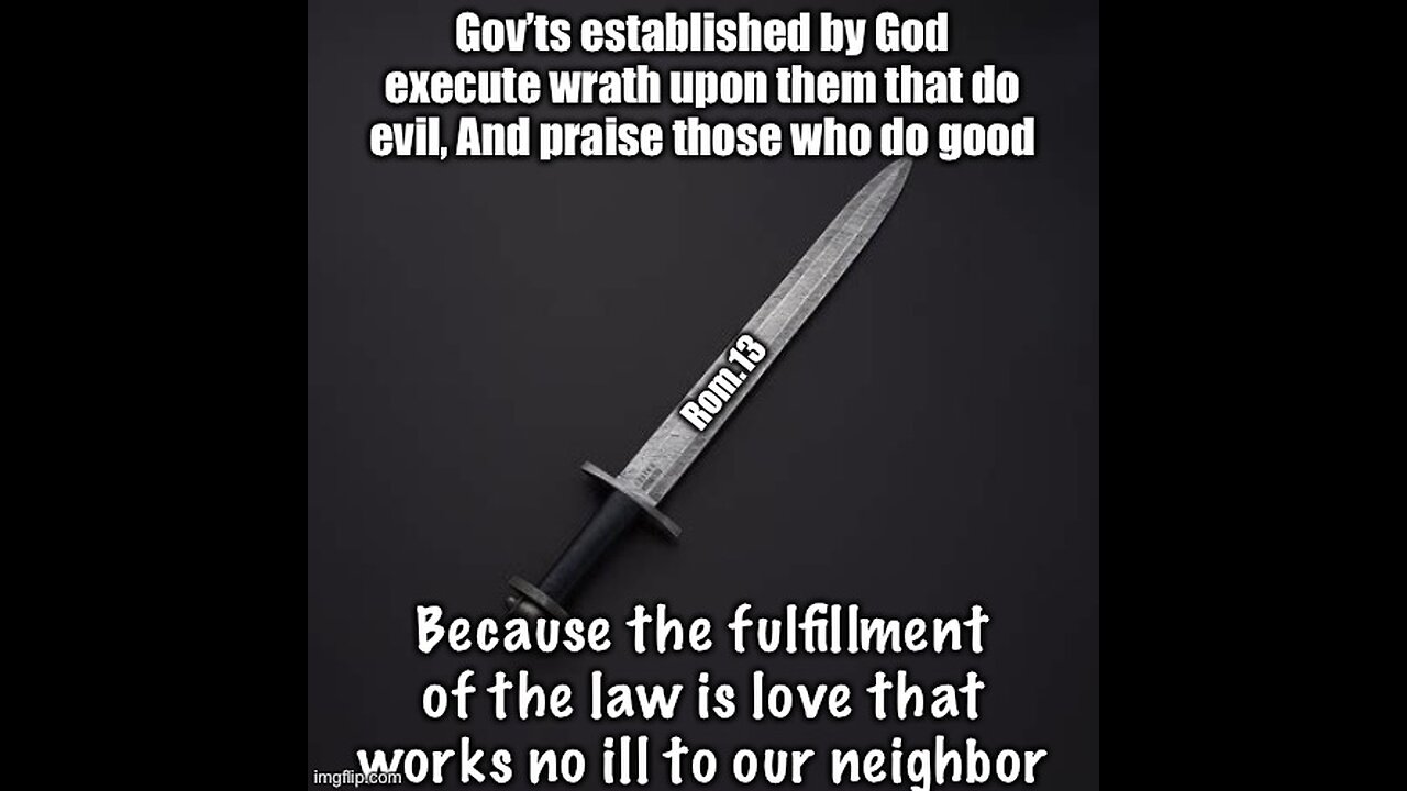 A GOV’T AND A PEOPLE ORDAINED OF GOD WORKS NO ILL TO NEIGHBORS- Rom.13