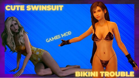 FINAL FANTASY 7 REMAKE : TIFA SEXY BIKINI TROUBLE AND AERITH CUTE SWINSUIT