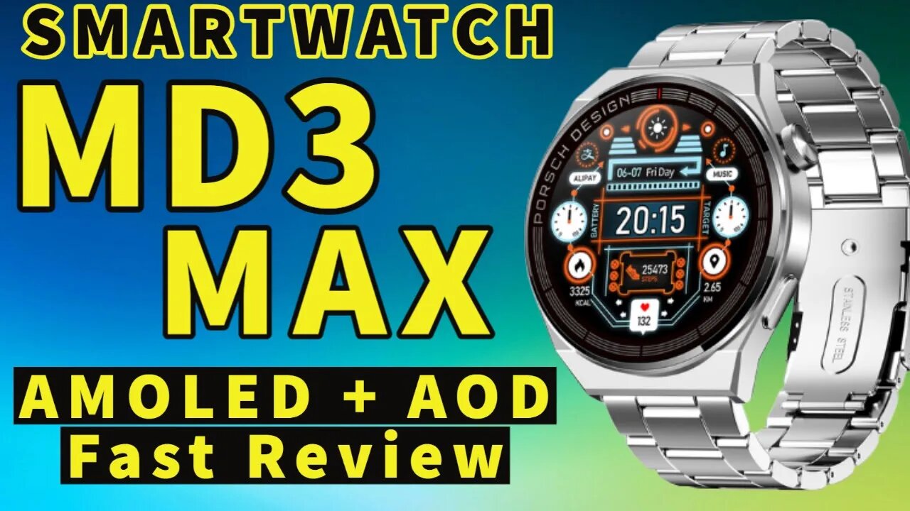 MD3 MAX Smartwatch amoled hd always on display pk DT3 DT4 Pro MAX HW3 HW4 WS3