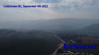 Unhealthy levels of smoke over Vernon, BC. September 2022