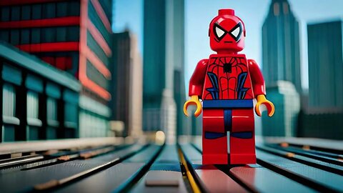 Lego Spiderman in New York City