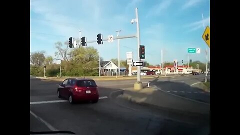 car flies into building