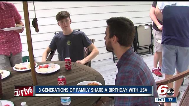 Family celebrates three generations of birthdays on Fourth of July