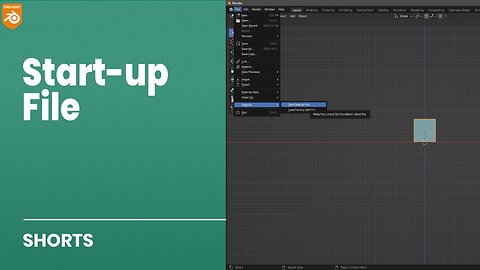 How to change your startup file options in Blender | Quick Tip | #shorts
