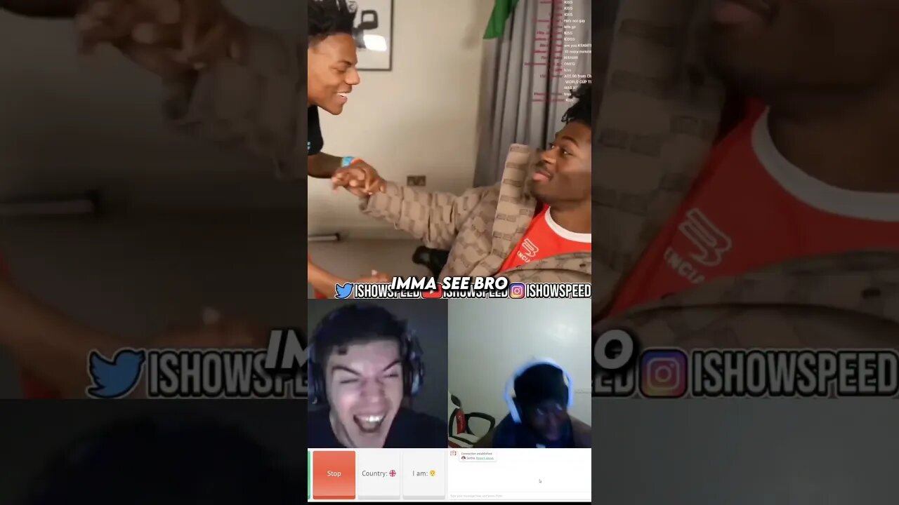 Speed Almost Kisses Lil Nas X On Stream #ishowspeed #shorts #speed