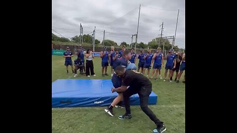 Jon Jones SMASHES Rugby Player!