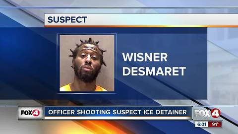 ICE files hold on suspected police shooter