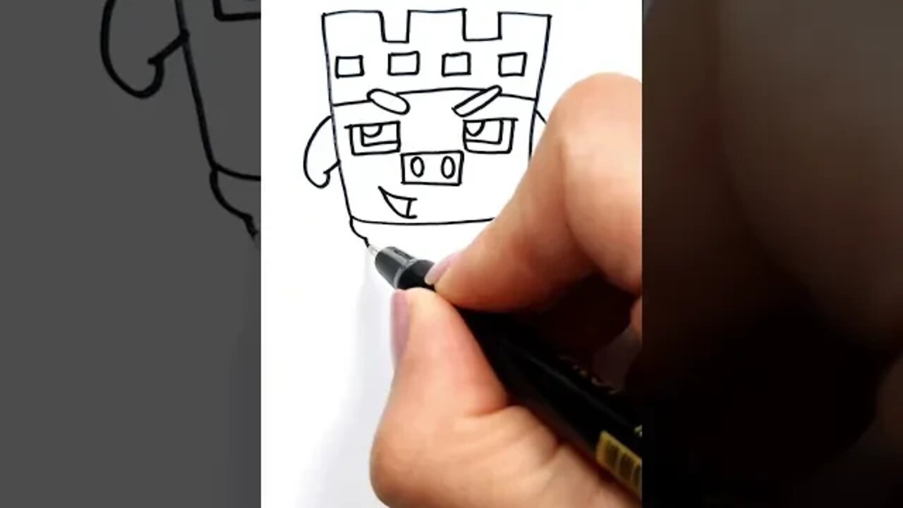 How to draw and paint Technoblade #shorts