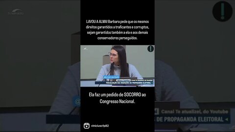 Barbara pede socorro no Senado P2