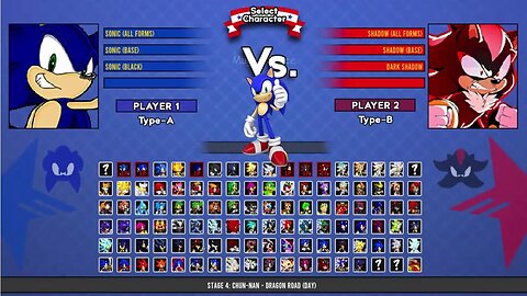 Sonic all forms & Sonic Base & Black Sonic VS Shadow all forms I Sonic Battle MUGEN HD