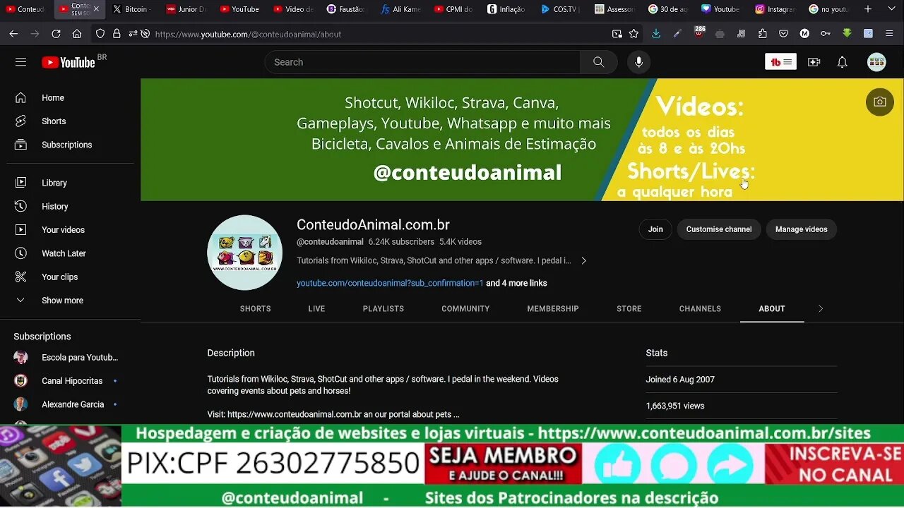 Cade os links no banner do canal ? youtube cortou links para fora do youtube e não perder views !