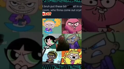 Which of these Cartoon Girls makes it out the room last? #billyandmandy #cartoonnetwork #gumball