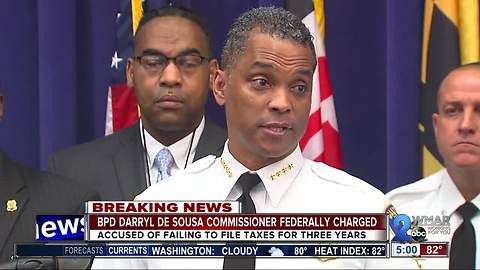 BPD Commissioner Darryl De Sousa charged with failure to file taxes for 3 years