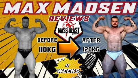 Max Madsen reviews Mass Blast | Shares epic 4 weeks transformation of his client | Feat: @Max Madsen