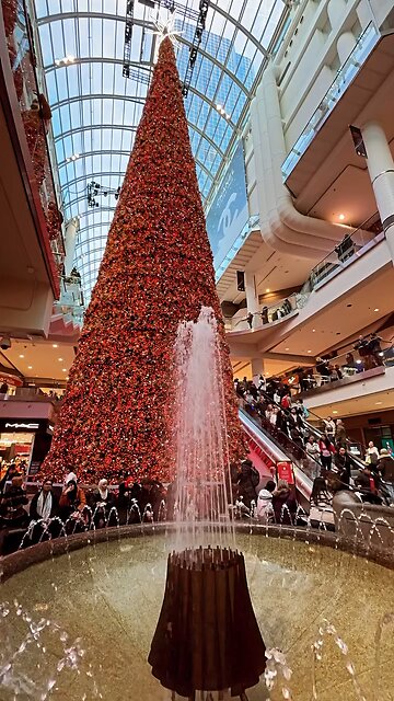 Christmas Tree in Eaton Centre Toronto Canada