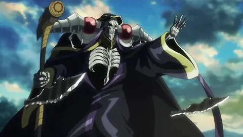 Ainz Fight with the Platinum Armor Warrior