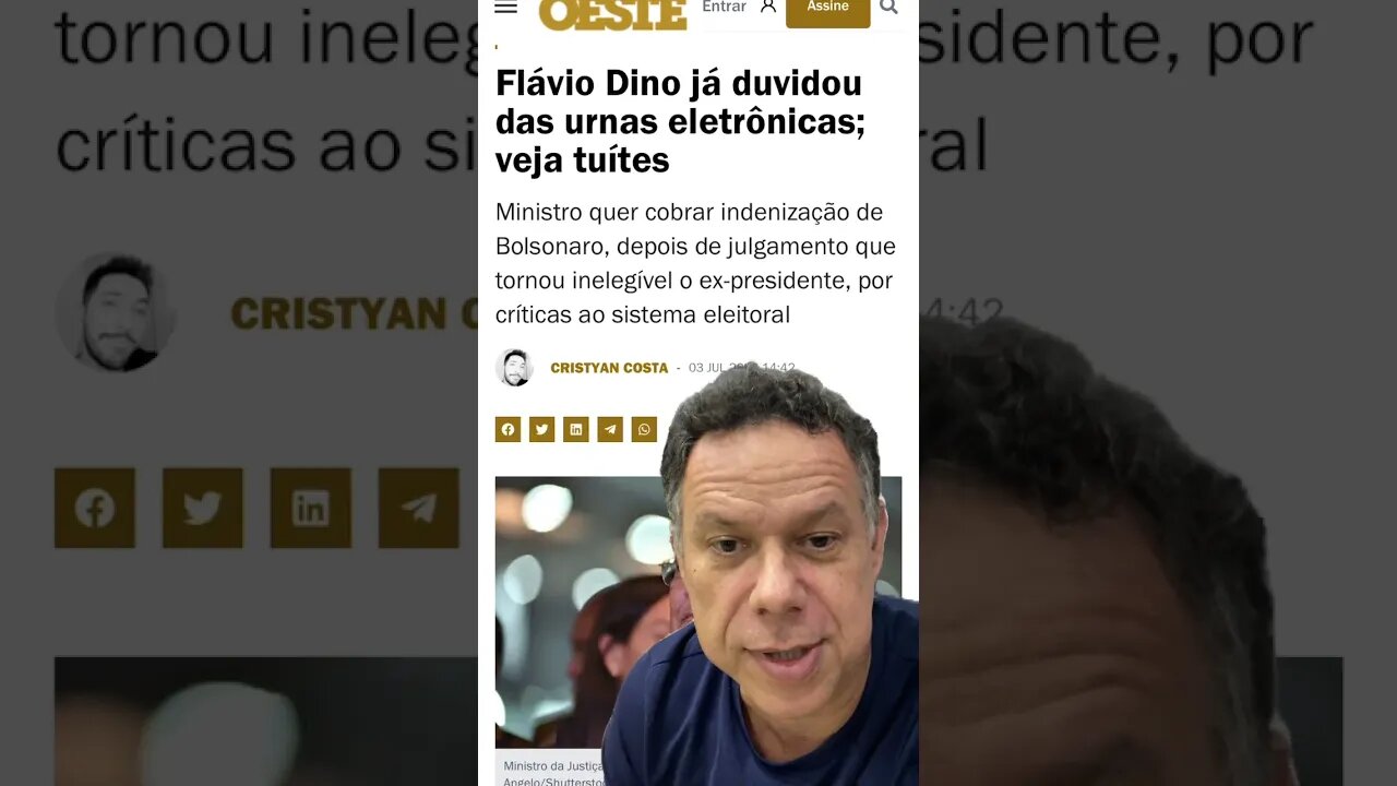 Flávio Dino já duvidou das urnas eletrônicas; veja tuítes #shortsvideo