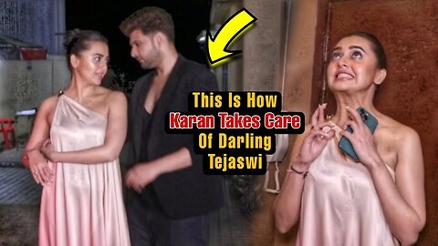 This Is How Karan Kundra Taking Care Of Girlfriend Tejaswi Prakash At Movie Screening