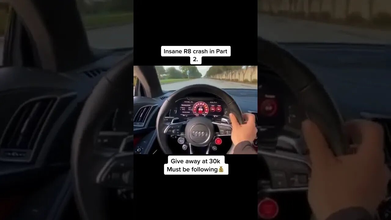 Insane R8 crash.. will #cars #baseballlife #ultrainstinct