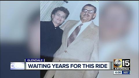 90-year-old widow rides restored car in honor of late husband