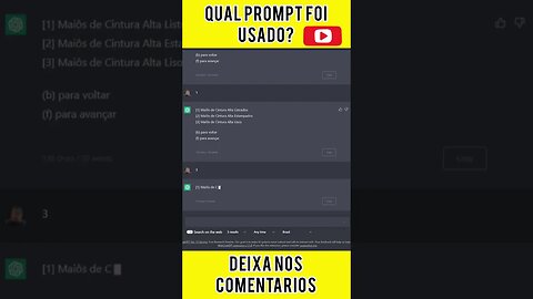 Eai qual foi o Prompt usado? ChatGPT