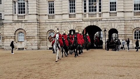 The King's life Guards leaving horse Guards parade 4 15 pm #horseguardsparade