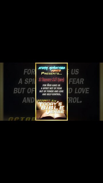 10.04.2022 | STORM MINISTRIES | Daily Bible Verse | 2 TIMOTHY 1:7 (ESV) | #shorts