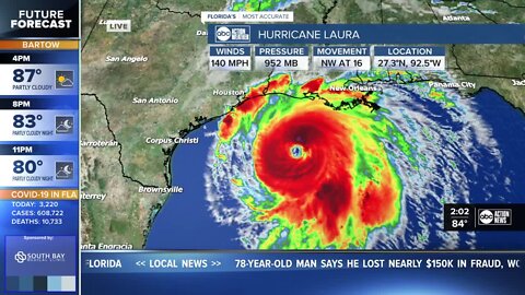 Laura becomes an extremely dangerous Cat 4 storm