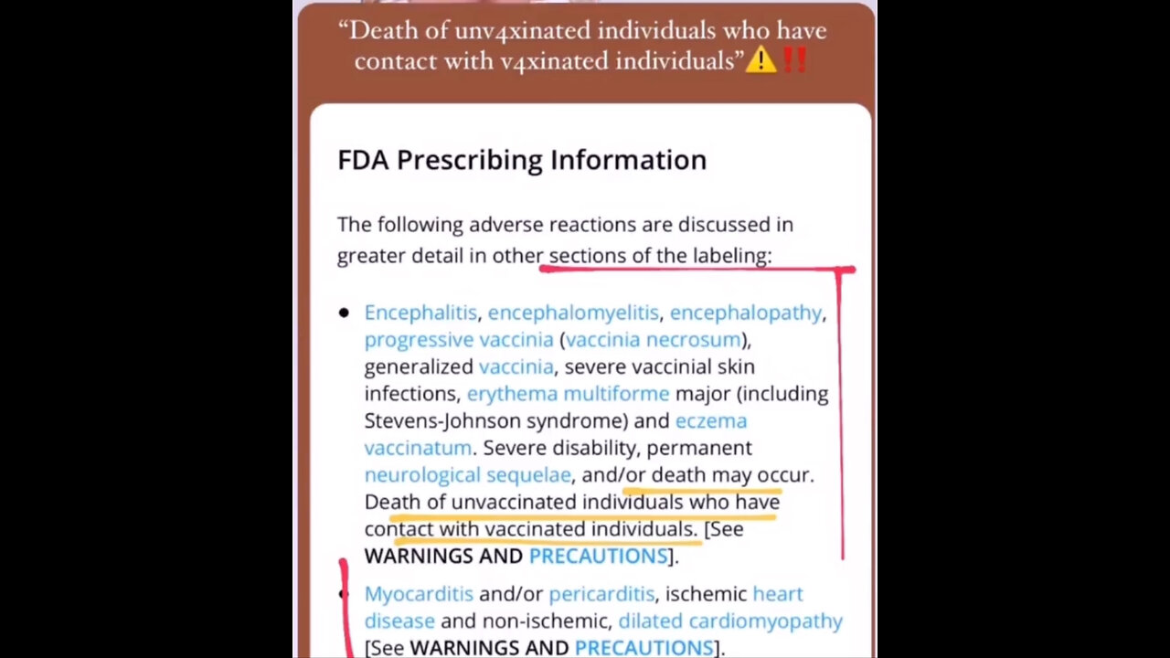 Shocking->monkey pox vaccinated individuals can cause death in the unvaccinated