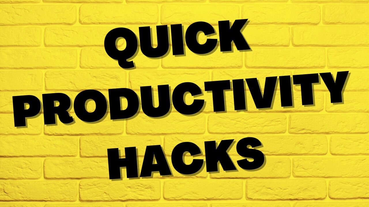 Quick Productivity Hacks for a More Efficient Day #hacks #productivityhacks #productivity