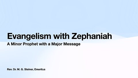 Evangelism with Zephaniah