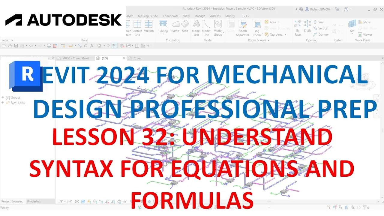 REVIT MECHANICAL DESIGN PROFESSIONAL CERTIFICATION PREP: UNDERSTAND SYNTAX FOR EQUATIONS / FORMULAS