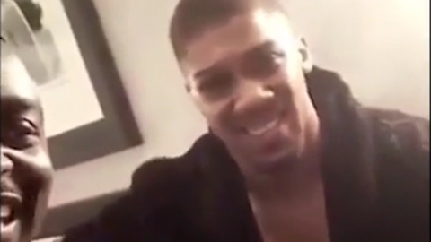 Anthony Joshua Hilariously Celebrates KO Win Over Wladimir Klitschko