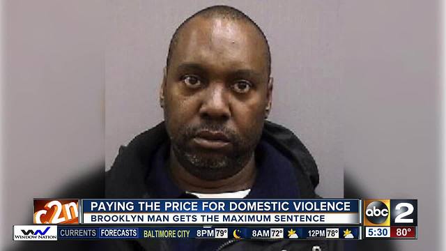 Man gets maximum sentence for domestic violence