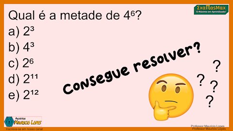 Questão simples de potenciação