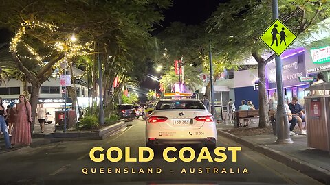 Australia 4K Night Drive || GOLD COAST - QLD || HDR DOLBY VISION