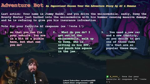 Adventure Bot - An Improvised Choose Your Own Adventure Story by AI & Humans (10/1/2022)