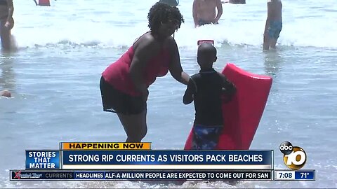 Thousands head to the beaches despite beach Hazard Warnings