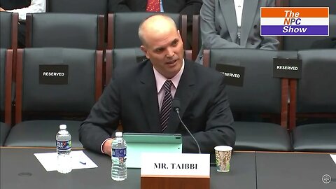 Matt Taibbi's Opening Statement To Congress 🟠⚪🟣 NPC Politics