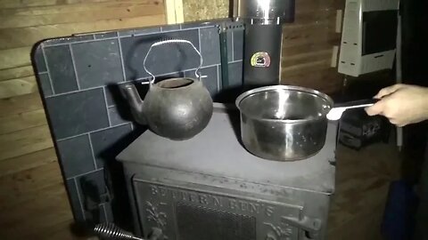 Off Grid Wood Stove Cooking Cheesy Noodles