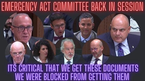 UNBELIEVABLE delaying documents for emergency act committee to review first day back in session