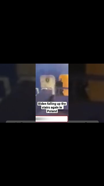 Biden falling up the stairs again in Poland