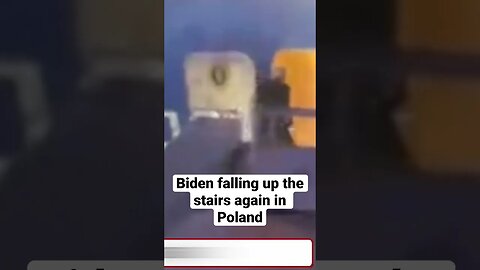 Biden falling up the stairs again in Poland