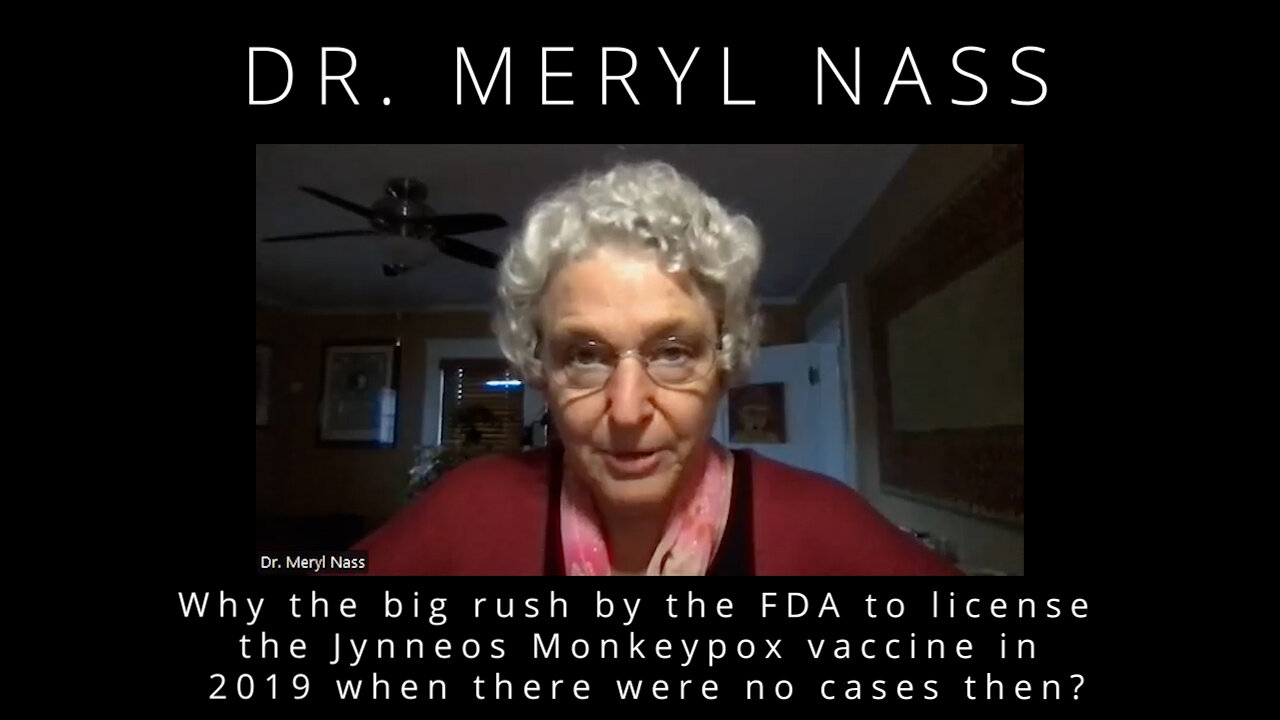 Why the big rush by the FDA to license the Monkeypox vaccine in 2019 when there were no cases then