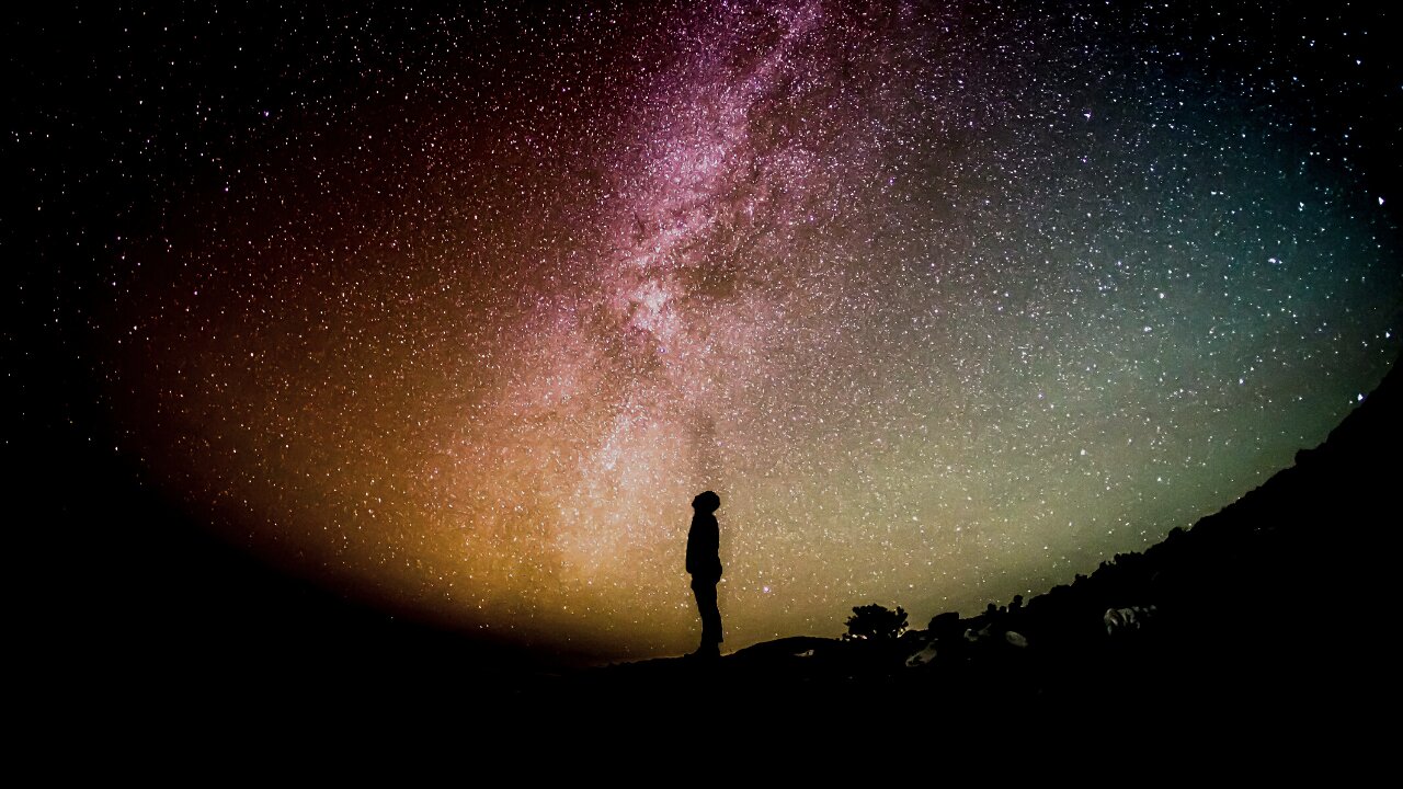 Relaxing music with amazing Night Skies| great for STUDYING, STRESS RELIEF, MEDITATION and SLEEPING