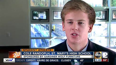 Student Athlete of the Week Cole Randolph