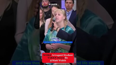 @MattWalsh Takes Down Woke Arrogant Student. #redpill #feminism